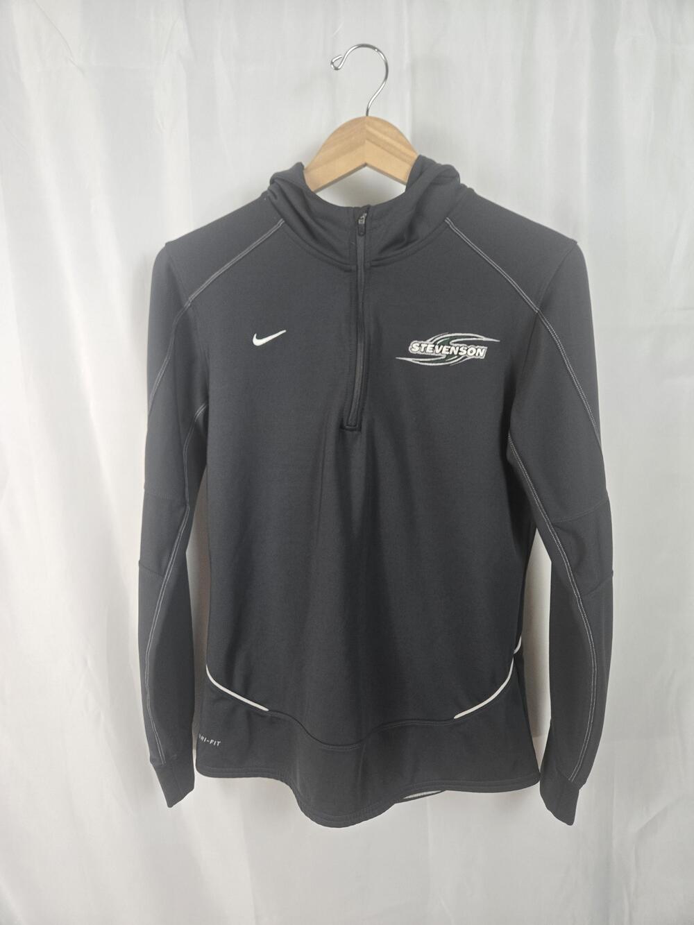 Nike Hoodie Mens Medium Gray Stevenson Dri-FIT 1/4 Zip Sweatshirt Pullover